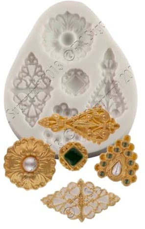 Filigree Brooches Silicone Mould