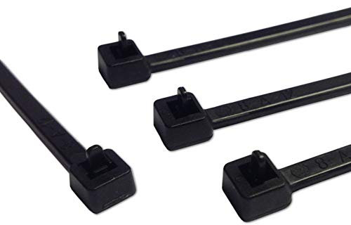 UKCable-Ties Releasable/Reusable Cable Ties 4.8mm x 370mm Black - Pack of 300