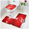 WC-Sitzbezug, Teppich und Tankabdeckung, Badematte, 3-teiliges dekoratives Weihnachts-WC-Bezug-Set (Schneemanntasche)