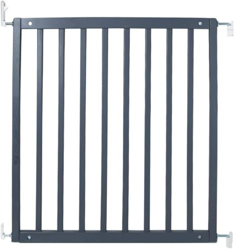 Safetots Simply Secure Wooden Gate, 72cm - 79cm, Grey, Wooden Stair Gate, Screw Fit Baby Gate, Stylish and Practical Safety Barrier