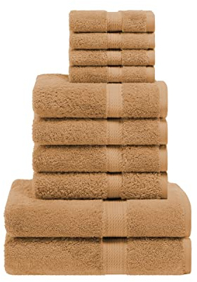 SUPERIOR Egyptian Cotton Ultra Plush & Absorbent, 10 Piece Set, Rust