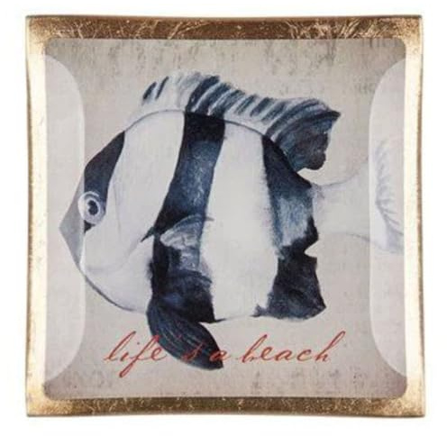 Gift Company Love Plates, Glasteller S, Life's a Beach, beige 10x0,8x10cm