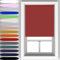 Caecus Red Blackout Roller Blinds Made To Measure Window Blinds Easy Fit Child Safe Thermal Properties Home Office Fitting Included Up To 60cm Width x Up To 160cm Drop
