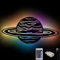 Planeten-Lampe Weltall Nachtlicht Farbwechsel Wand Schlummerlicht Holz Deko Planet für Kinder-Zimmer I USB + Fernbedienung