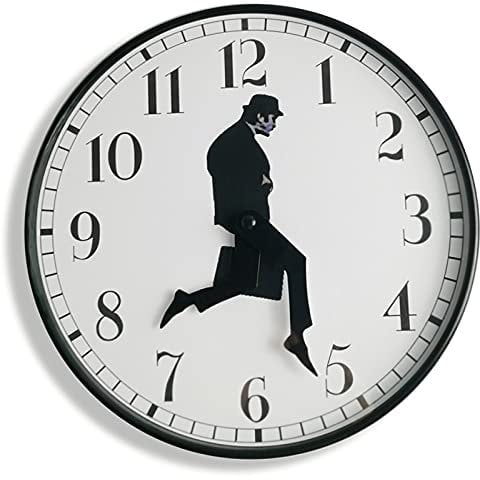 TANKRIN Ministry of Silly Walks Uhr, Silly Walk Wanduhr, eine interessante Wanduhr für Schlafzimmer, Küche, Wohnzimmer, Neuheit Wohnkultur-Geschenke (schwarz)