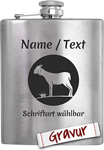 LALALO Flachmann für Wanderlustige, graviert mit Namen/Wunschtext, Geburtstagsgeschenk für Wanderer & Outdoor, Kompass Berg Motiv, Edelstahl, personalisiert für Mann/Frau, Vatertag