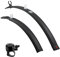 Hebie 0770E NATTER 26-29 MTB Fahrrad Schutzblech Steckblechsatz Set Schwarz inkl. Fahrradklingel