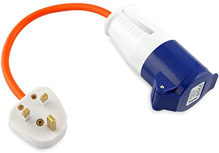 Leisurewize – Caravan Mains Adaptor Hook Up Leads, Motorhome Electric Supply – CE Approved Camping Industrial Mains Power (3 Pin Plug Adaptor)