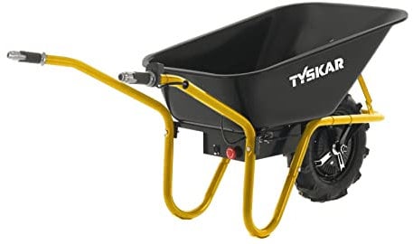 Tyskar AKKU Schubkarre ESK500 Akku Motorschubkarre |8h Akkulaufzeit |500 Watt |75L Mulde |150kg Tragkraft