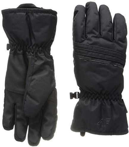 4F Damen SKI Gloves RED002 Jeans, DEEP Black, L