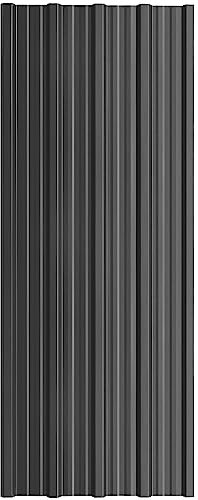 The Fellie 12pcs Corrugated Roofing Sheets, Metal Roofing Covers, 115L x 45W cm 0.27mm for Replacing or Installing on Garages, Canopies, Covered Walkways, Rainshades, Greenhouses, Carbon Black
