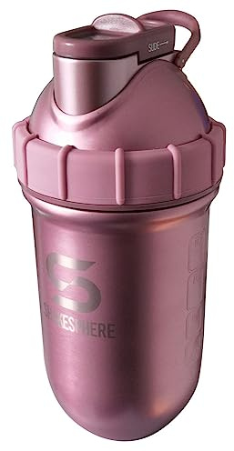 ShakeSphere 24oz Stainless Steel Protein Shaker, Insulated, Rose Gold | BPA-Free, Leakproof, No Mixing Ball, Hot and Cold, Easy to Clean, Protein Shakes, Pre-Workout, Fitness Gym, Ideal Gift Idea