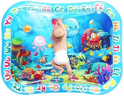 LAOYE XXL Wassermatte Baby Wasserspielmatte BPA Frei 95 x 76cm Groß Wasser Spielmatte für Baby ab 3, 6, 9 bis 24 Monate, Aqua Matte Baby Sensorische Montessori Babyspielzeug Bauchlage, Krabbelmatte