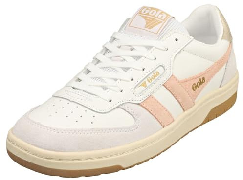 Gola Mixte Hawk Baskets, White/Pearl Pink/Gold, 39 EU