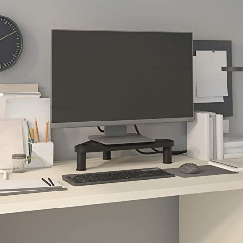 ZEYUAN Eck-Monitorständer, Monitor Erhöhung, Schreibtischaufsatz, Monitor Erhöhung Schreibtisch, Bildschirm Erhöhung, Schreibtisch Regalaufsatz, Schwarz 49x28x10,5 cm