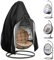 Sporgo Hängesessel Abdeckung Wasserdicht Schutzhülle: Swing Egg Chair Cover 210D Oxford Schutzhülle Hängesessel, Hängesessel Schutzhülle Dust Cover mit Reißverschluss und Kordelzug (115 x 190 cm) (1)