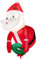 GOPLUS aufblasbarer Weihnachtsmann Deko, 100cm Santa Claus am Fenster mit LED Lichtern & Gebläse, Fensterdekorationen aufblasbar draußen mit Weihnachtskranz für Drinnen & Draußen