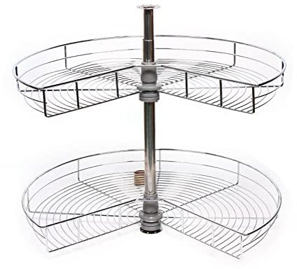 LANNADD 270° Topfkarussell, Drehunterschrank Eckschrank Drehbeschläge Verstellbare, Küchen-Drehbeschläge Eckschrankbeschläge Rostfreie Stähle Eckschrank Organizer Schrank Küche