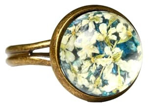 Ring gepresste Blüten Dillblüte Kornblüte