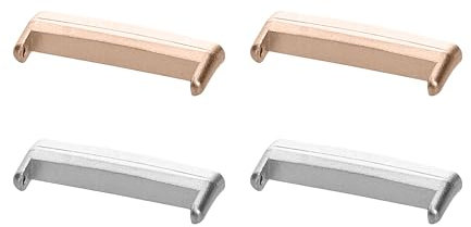 kwmobile 4x Metall Adapter mit 20mm Bandbreite kompatibel mit Fitbit Versa 4 / Sense 2 / Versa 3 / Sense Uhrenarmband - Smartwatch Armband Anschlussadapter Set aus Metall