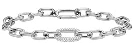 Daniel Wellington Crystal Link bracelet 185 316L Stainless Steel & Crystal Embellished Ring In Rhodium Plated Brass Silver