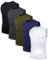 AMZSPORT 5er Pack Herren Tank Top Atmungsaktiv Kompressionsshirt Funktionsshirt Laufshirt Ärmelloses Unterhemd für Sport, Gym, Fitness und Running XL