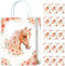 16 Stück Pferde Party Taschen,Pferd Geschenktüten,Pferde Papiertüten mit Henkel,Pferd Geburtstag Geschenktaschen,Pferde Papier Gastgeschenke Tüten Mitgebseltüten