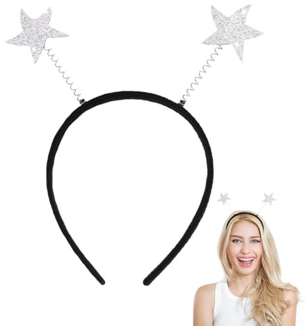 Bandeau Étoile, Bandeau De Noël Étoile, Serre Tête Étoile, Serre Tete Noel Femme, Accessoires de Fête pour Adulte, Enfant, Carnaval, Cosplay