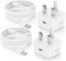 2Pack iPhone 15 16 Charger Plug and Cable, 20W Apple Original USB C Charger Plug with 2M Type C to C Fast Charging Cable Lead for iPhone 16 Pro/16 Pro Max/15 Pro/15 Plus/iPad Pro Air