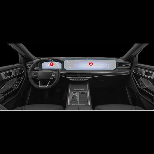 LzDDD Auto-Innenfolie Armaturenbrett Shift-Mittelkonsole Kratzfeste transparente TPU Folie für Ford Explorer 2023.