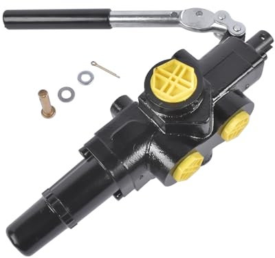 Flynsu 25 GPM 3500 PSI Hydraulic Log Splitter Valve, Adjustable Detent, Auto Return Detent Lever Handle, 1/2'' NPT Work Ports