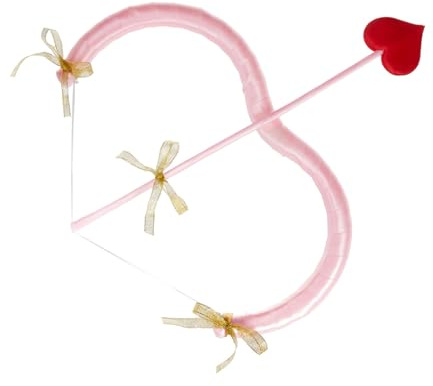 Edhomenn Valentinstag Amor Pfeil Set, Amor Bogen und Pfeil Kostüm, Damen Valentinstag Verkleidung (05 Rosa, Einheitsgröße)