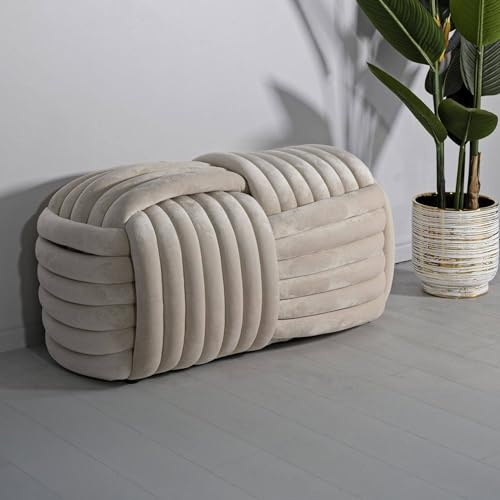 Dmora Bank Marokopa 90x45x45 cm Weiß Tragkraft 150 kg