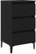 vidaXL Nachttisch mit Metallbeinen Schwarz Eiche 40x35x69 cm