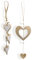 2 Colgantes Colgantes de Madera con Forma de corazón, decoración para Colgar en la Puerta, decoración para Bodas, decoración del hogar, Regalos para Invitados, Grosor 1,5 cm