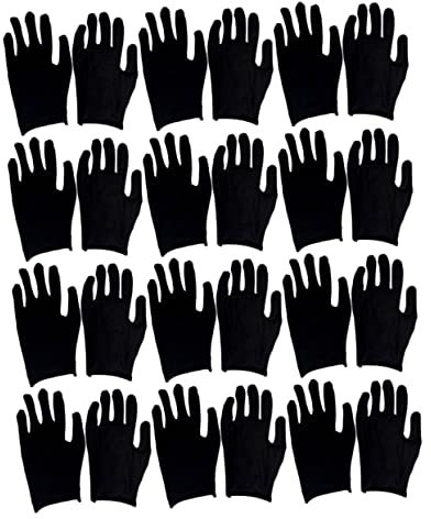 12 Paar Baumwollhandschuhe aus Baumwolle Arbeitshandschuhe Schwarze