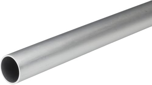 Profilo Tubo Tondo in Alluminio da 2 Metri | Finitura Cromo Lucido e Satinato | 5 Misure Disponibili per Rifiniture Perfette (Cromo Satinato, Diametro 18 mm)