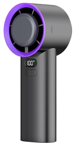 Tomvorks Ventilateur de Refroidissement Portable avec Technologie 100 Vitesses pour L'extérieur, la Maison, le Bureau, Batterie 4000 MAh, Refroidissement en Céramique glacée Vent Climatiseur