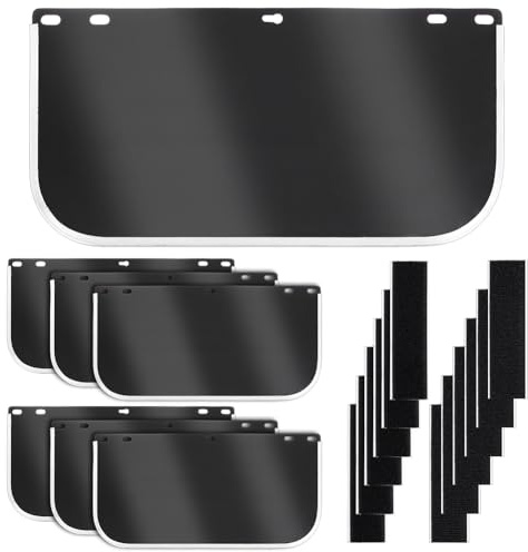 PH PandaHall 6pz Lenti di Ricambio per Visiera Integrale 39x19.8cm Visiere per Saldatura e Molatura Lente Protettiva Nero per Lavori di Molatura Saldatura Forgiatura e Taglio