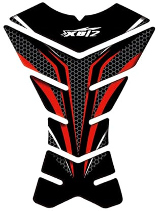 Dekorativer Aufkleber Motorradzubehör Aufkleber Gas Heizöl Tank Pad Für Buell XB12(Red and White)