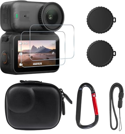 SYMIK Bolsa pequeña para DJI Osmo Nano, tapa de lente de silicona, protector de pantalla y bolsa de viaje portátil para accesorios de Nano