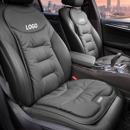 personalizzato cuscino sedile auto Con logo, coprisedili auto universale Con cuscino lombare,Colori multipli,Pelle Nappa cuscino per sedile auto Antiscivolo,Morbido e traspirante,Per tutte le stagioni