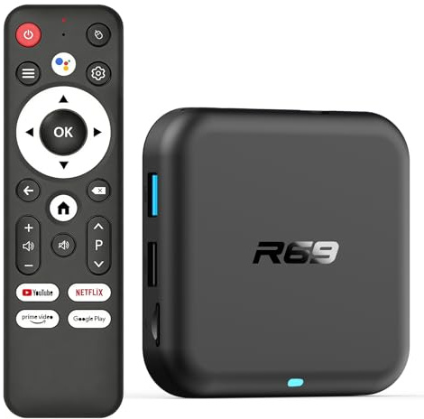 Android 14.0 TV Box 2026, LEFFOT 4K Ultra HD TV Streaming Box, con Control de Voz, 2.4G y 5G WiFi 6, 100M Ethernet, BT 5.0, USB 3.0, RK3518 Quad-Core A53