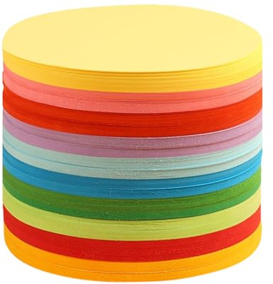 200 Stück Gemischte Farben Runde Bastelpapiere, Blatt Origami Papier Rund, Moderationskarten Rund für Kartenherstellung, Partydeko, DIY Projekte