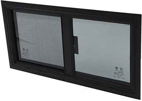 Ejoyous Finestra per a Scorrimento Orizzontale Verticale con Telaio in Alluminio e Zanzariera per e da 550x260 Mm