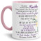 Tasse mit Spruch von der Mama für die Tochter - Kaffeetasse/Familie/Geschenk-Idee/Mug/Cup/Innen & Henkel Rosa