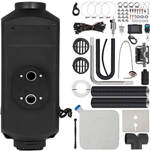 VEVOR Riscaldatore Digitale 5Kw Termostato Diesel Riscaldatore Elettrico 12V Riscaldatore d'aria Diesel per Camper Camper e Autobus 5000W Interruttore LCD, Bianco
