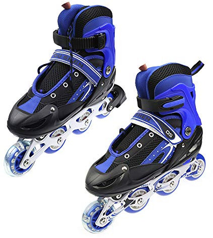 Inline Skates, inliner für Kinder, Einstellbare Größe, geeignet für Kinder (B, 31-34)