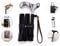 Merry Sticks Faltbarer Verstellbarer Designer Gehstock, Faltstock, Königliches Schwarz mit Europäischen Kristallen, Enthält eine Stocktasche und EIN Intelligenter Reflektierender Stockhalter