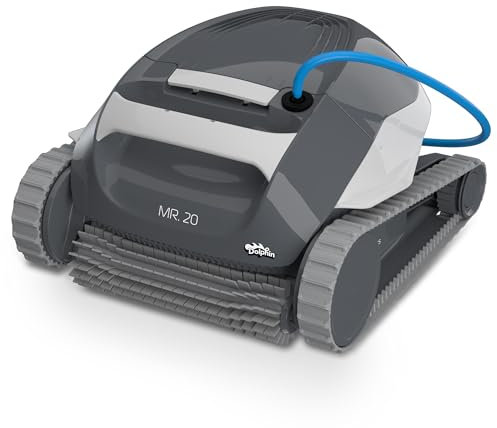 Robot pulitore Mr. 20 per Piscine Fino a 10m, Pulizia di Fondo e pareti. Cavo da 15m, spazzole in PVC e cartucce filtranti ultrafini